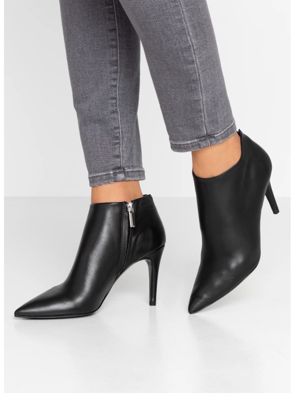 COS Sleek Black Heeled Boots
